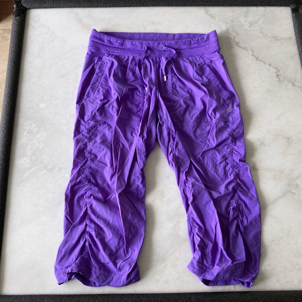 Lululemon Studio Crop (Power Purple) straight leg or jogger style crops / capris